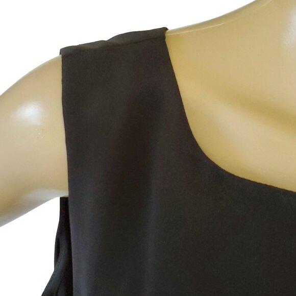 Max Studio Little Black Dress Womens XL Sleeveless Side Button Lined Back Zipper - Picture 9 of 11